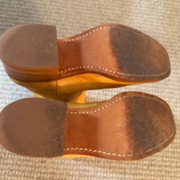 Frye Campus Banana Leather Boots Women Size 7 - Picture 5 of 7